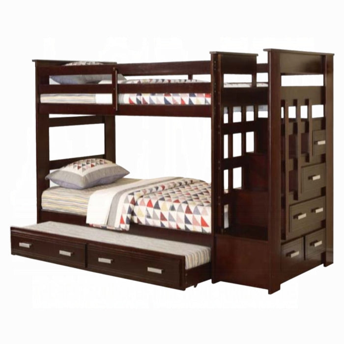 Allentown Twin-Twin Bunk Bed With Trundle and Storage - 3 Bros Warehouse
