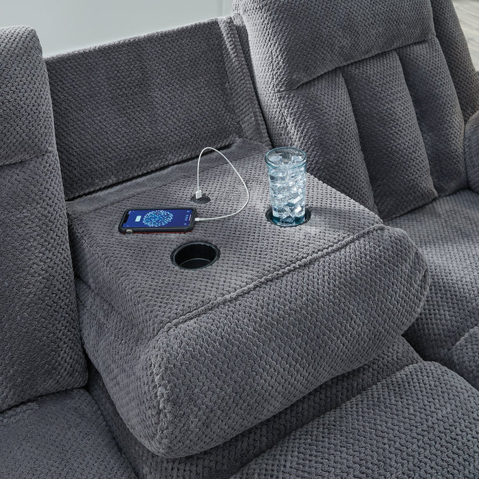 Observation Power Reclining Sofa with Drop Down Table - 3 Bros Warehouse
