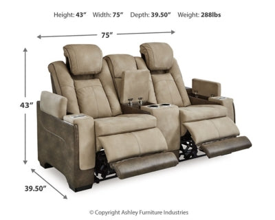 Next-Gen DuraPella Power Reclining Loveseat with Console - 3 Bros Warehouse