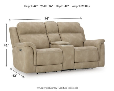Next-Gen DuraPella Power Reclining Loveseat with Console - 3 Bros Warehouse