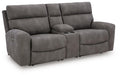 Next-Gen DuraPella Power Reclining Sectional Loveseat with Console - 3 Bros Warehouse