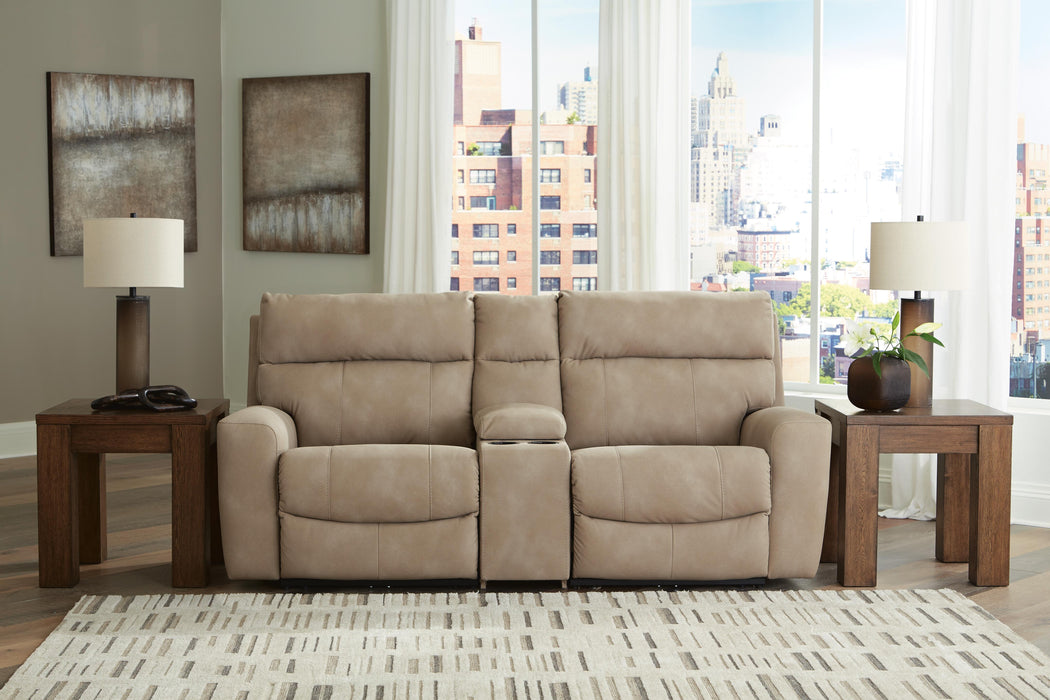 Next-Gen DuraPella Power Reclining Sectional Loveseat with Console - 3 Bros Warehouse