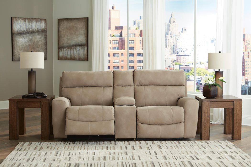 Next-Gen DuraPella Power Reclining Sectional Loveseat with Console - 3 Bros Warehouse