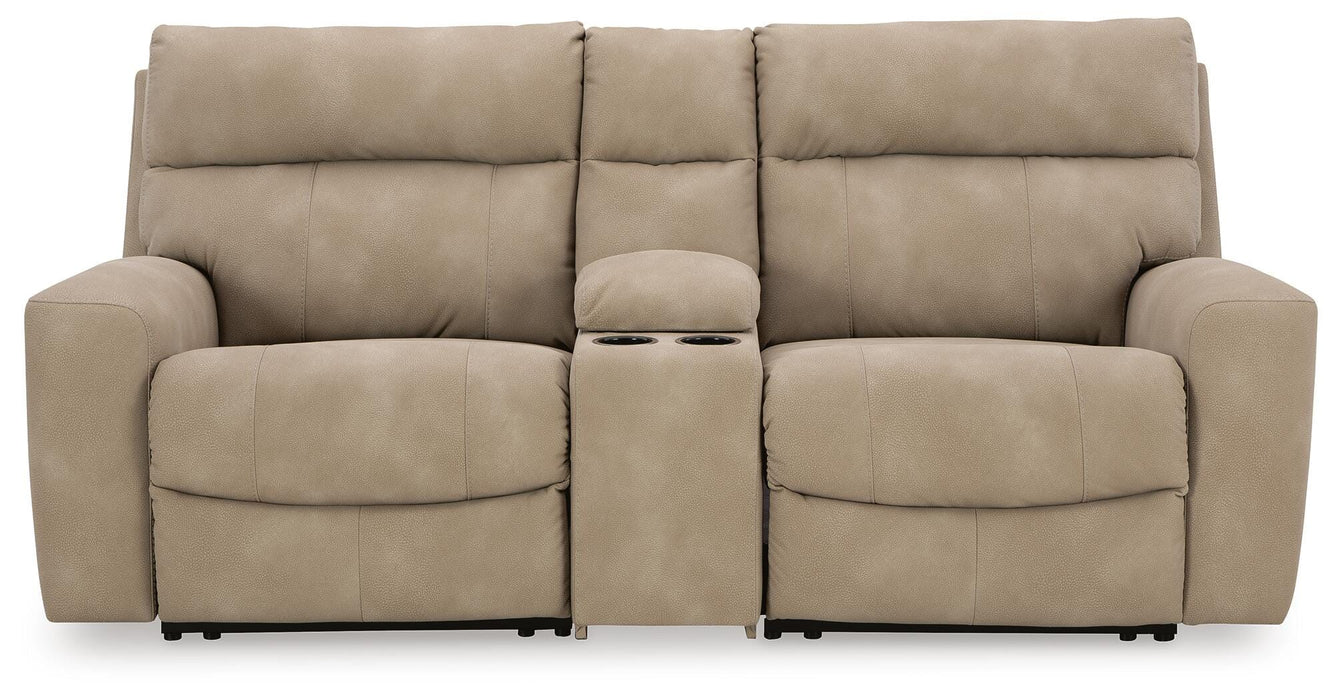 Next-Gen DuraPella Power Reclining Sectional Loveseat with Console - 3 Bros Warehouse