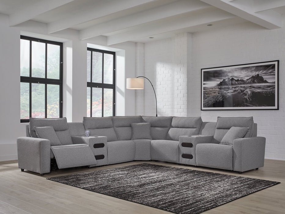 Modmax II Power Reclining Sectional with Audio Consoles - 3 Bros Warehouse