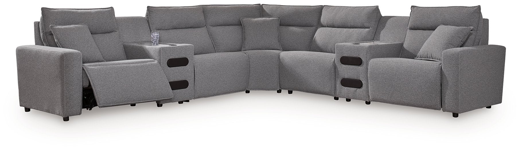 Modmax II Power Reclining Sectional with Audio Consoles - 3 Bros Warehouse