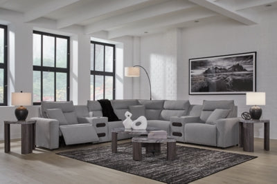 Modmax II Power Reclining Sectional with Audio Consoles - 3 Bros Warehouse