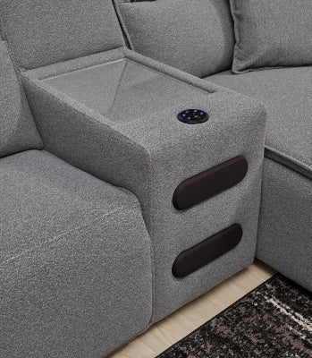 Modmax II Power Reclining Sectional with Audio Consoles - 3 Bros Warehouse