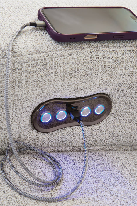 Modmax II Power Reclining Sectional with Audio Consoles - 3 Bros Warehouse