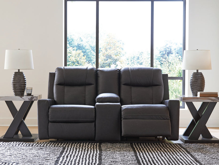 Mackmenville Reclining Loveseat with Console - 3 Bros Warehouse