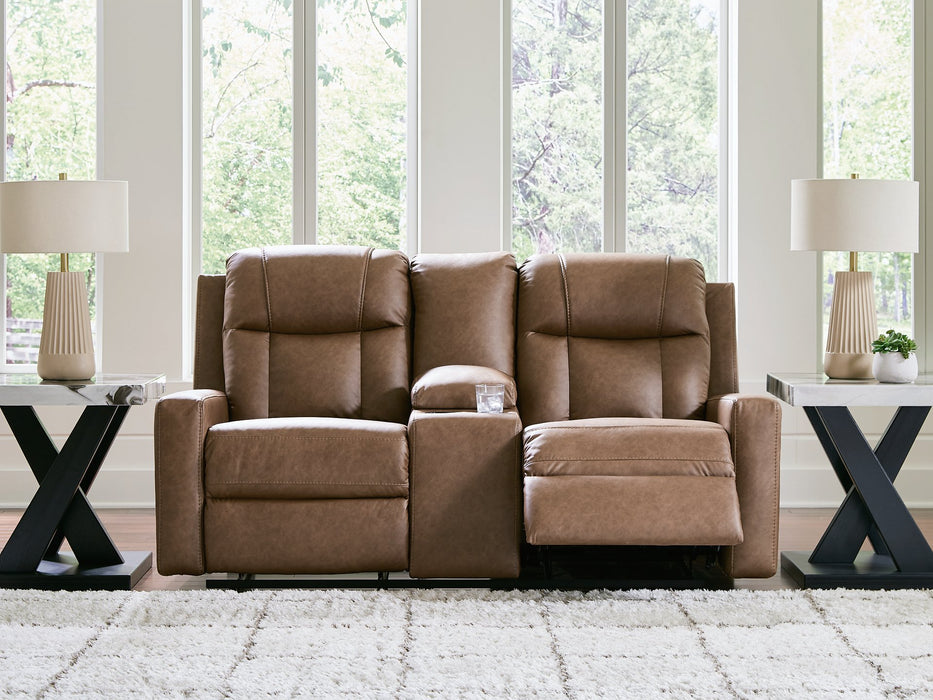 Mackmenville Reclining Loveseat with Console - 3 Bros Warehouse