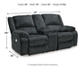 Draycoll Power Reclining Loveseat with Console - 3 Bros Warehouse