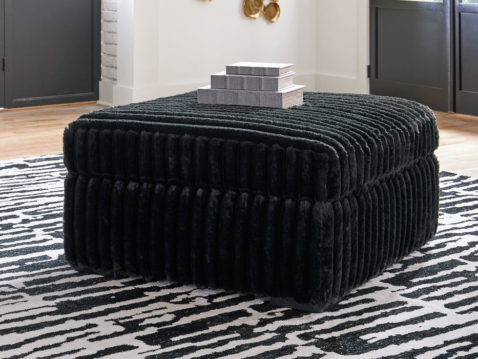 Midnight-Madness Oversized Accent Ottoman - 3 Bros Warehouse
