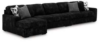 Midnight-Madness Sectional with Chaise - 3 Bros Warehouse