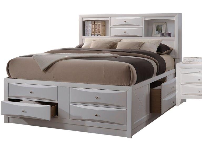 Acme Ireland Queen Storage Bed in White 21700Q - 3 Bros Warehouse