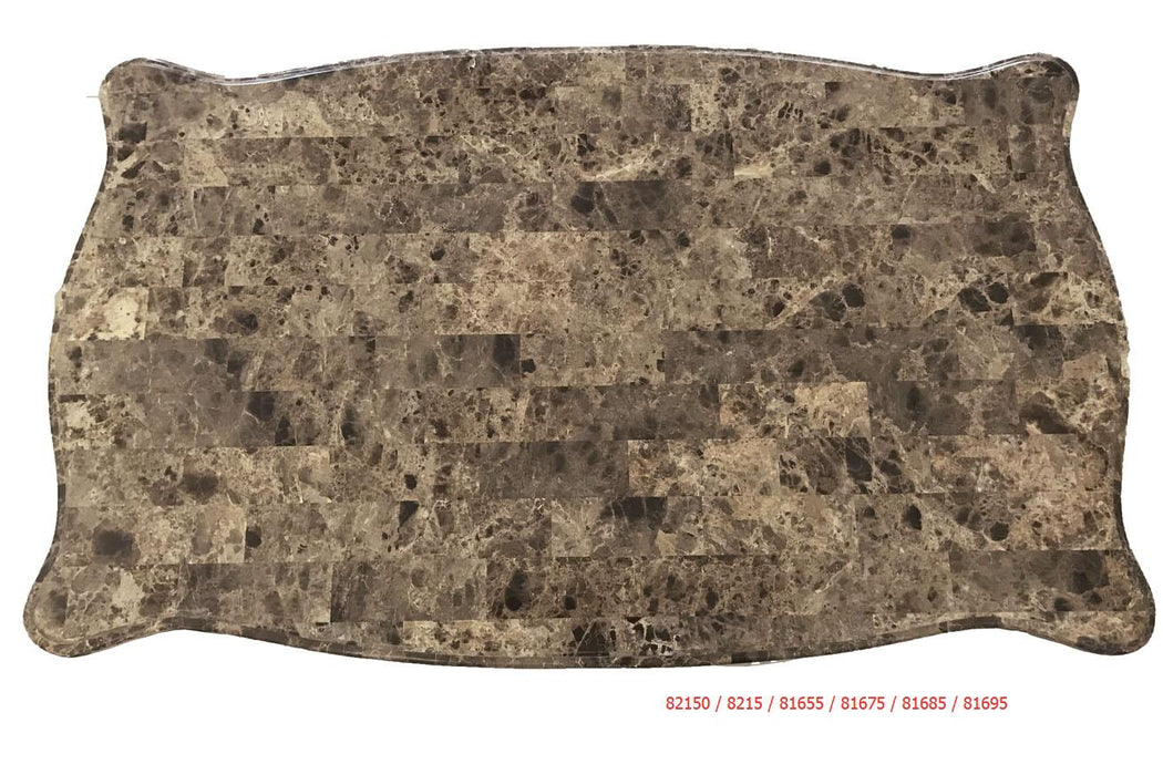 Jardena Marble & Cherry Oak Coffee Table - 3 Bros Warehouse