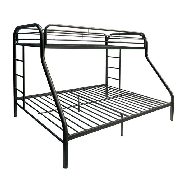 Tritan Black Bunk Bed (Twin/Full) - 3 Bros Warehouse