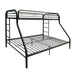 Tritan Black Bunk Bed (Twin/Full) - 3 Bros Warehouse