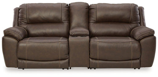 Dunleith Power Reclining Loveseat with Console - 3 Bros Warehouse