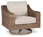 Beachcroft Outdoor Swivel Lounge with Cushion - 3 Bros Warehouse