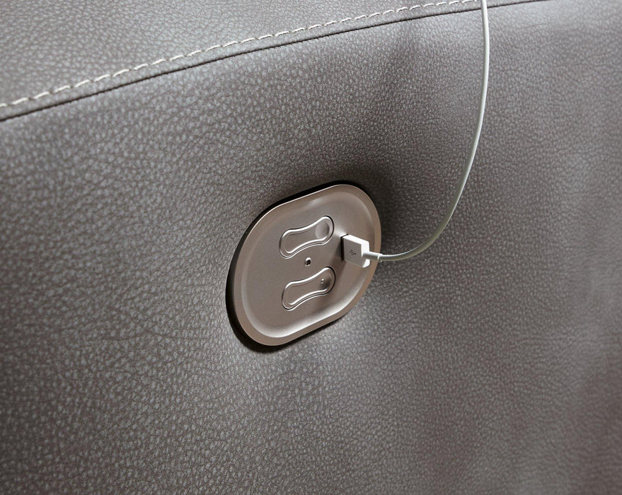 Next-Gen DuraPella Power Reclining Sectional Loveseat with Console - 3 Bros Warehouse