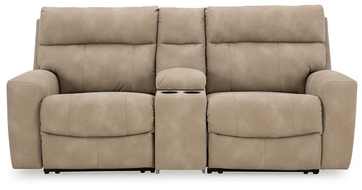 Next-Gen DuraPella Power Reclining Sectional Loveseat with Console - 3 Bros Warehouse