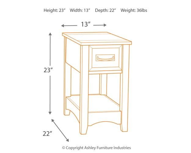 Breegin Chairside End Table - 3 Bros Warehouse