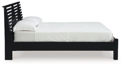 Danziar Queen Slat Bed - 3 Bros Warehouse