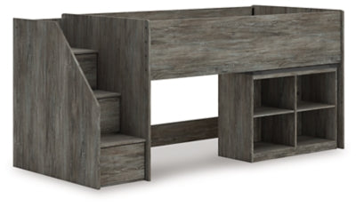Frandern Loft Bed with Bookcase Storage - 3 Bros Warehouse