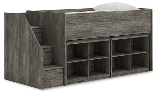 Frandern Loft Bed with Bookcase Storage