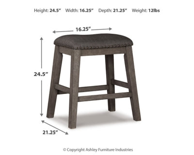 Caitbrook Counter Height Upholstered Bar Stool - 3 Bros Warehouse