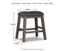 Caitbrook Counter Height Upholstered Bar Stool - 3 Bros Warehouse