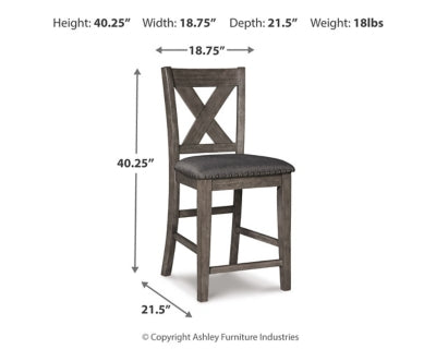 Caitbrook Counter Height Upholstered Bar Stool - 3 Bros Warehouse