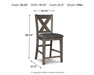 Caitbrook Counter Height Upholstered Bar Stool - 3 Bros Warehouse