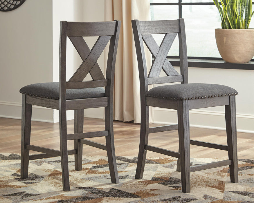 Caitbrook Counter Height Upholstered Bar Stool - 3 Bros Warehouse
