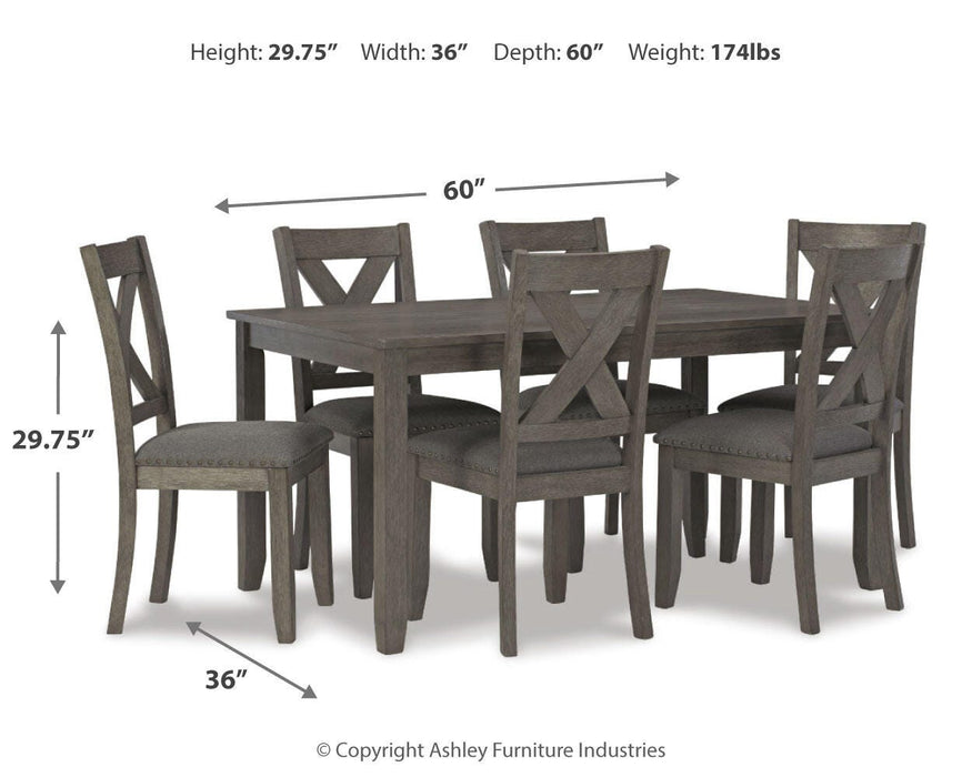 Caitbrook Dining Table and Chairs (Set of 7) - 3 Bros Warehouse