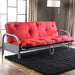 Aksel Black/Red Futon Mattress, Black, Red & Gray - 3 Bros Warehouse