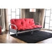 Aksel Black/Red Futon Mattress, Black, Red & Gray - 3 Bros Warehouse