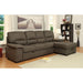 ALCESTER Brown & Gray Sectional w/ Sleeper, Ash - 3 Bros Warehouse