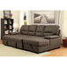 ALCESTER Brown & Gray Sectional w/ Sleeper, Ash - 3 Bros Warehouse