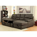 ALCESTER Brown & Gray Sectional w/ Sleeper, Ash - 3 Bros Warehouse