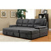 ALCESTER Brown & Gray Sectional w/ Sleeper, Ash - 3 Bros Warehouse