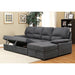 ALCESTER Brown & Gray Sectional w/ Sleeper, Ash - 3 Bros Warehouse