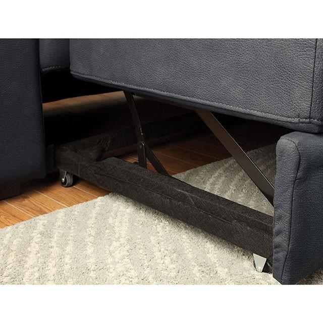 ALCESTER Brown & Gray Sectional w/ Sleeper, Ash - 3 Bros Warehouse