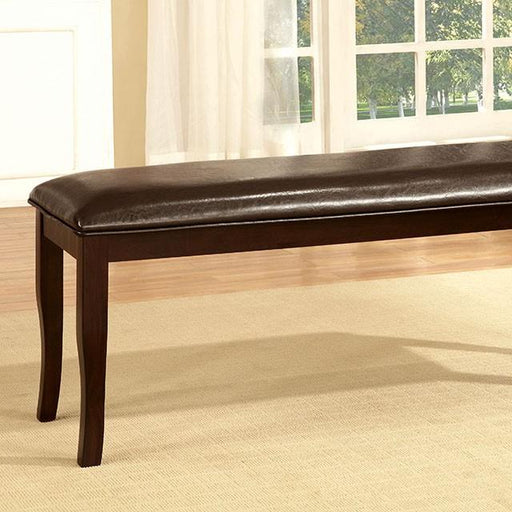 Woodside Dark Cherry/Espresso Bench - 3 Bros Warehouse
