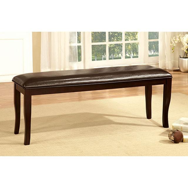 Woodside Dark Cherry/Espresso Bench - 3 Bros Warehouse