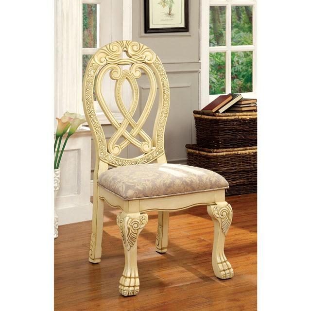 WYNDMERE Vintage White Side Chair (2/CTN) - 3 Bros Warehouse