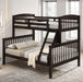 Brookings Twin/Full Bunk Bed White, Brown & Black - 3 Bros Warehouse