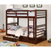 California Iv Black, Walnut, Gray, & White Twin/Twin Bunk Bed - 3 Bros Warehouse