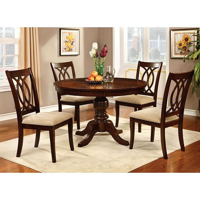 Carlisle Brown Cherry Round Dining Table - 3 Bros Warehouse